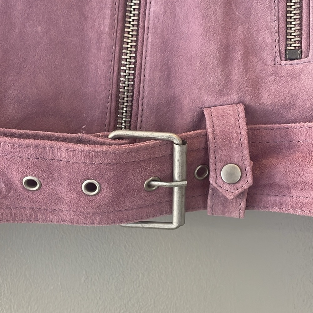 NWOT Blank NYC Suede Moto Jacket Lilac Light Purple Size S - Picture 5 of 8
